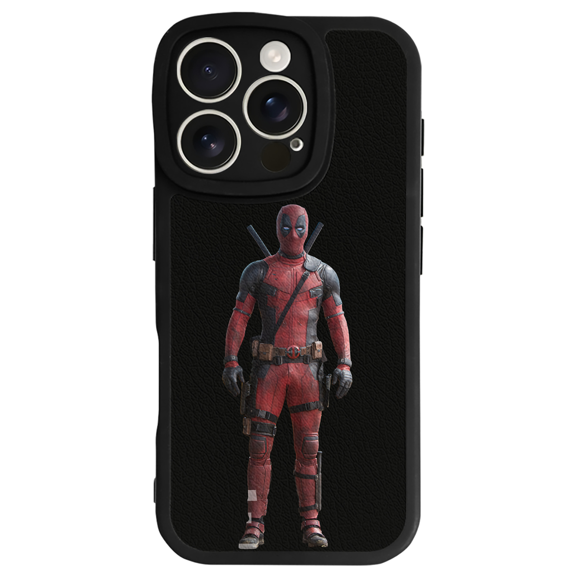 （画像用） Deadpool デッドプール 【iPhone 16シリーズ対応】シリコンスマホケース（レザー調） 材質：シリコン